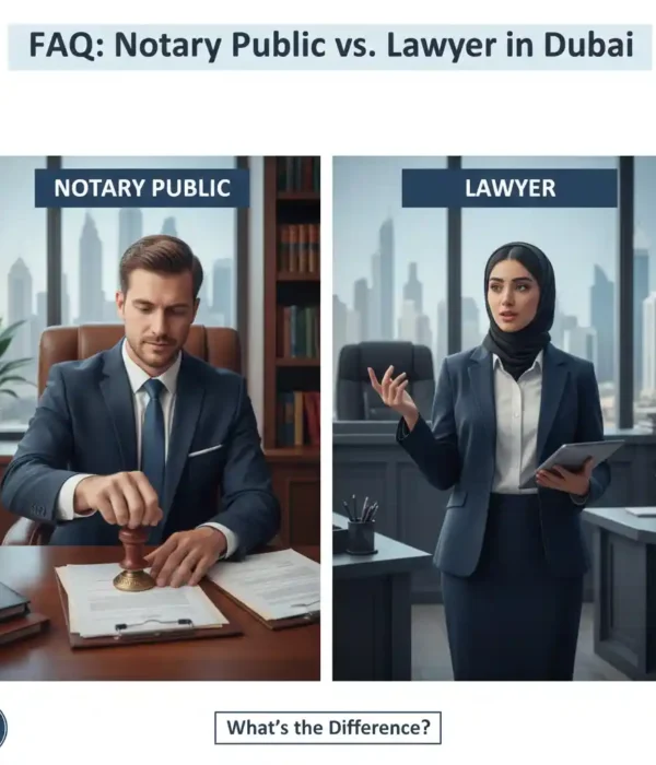 FAQ: What Is the Difference Between a Notary Public in Dubai and a Lawyer in Dubai?