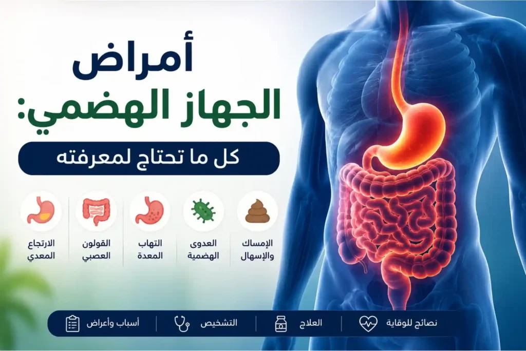 أمراض الجهاز الهضمي: كل ما تحتاج لمعرفته أمراض الجهاز الهضمي: كل ما تحتاج لمعرفته