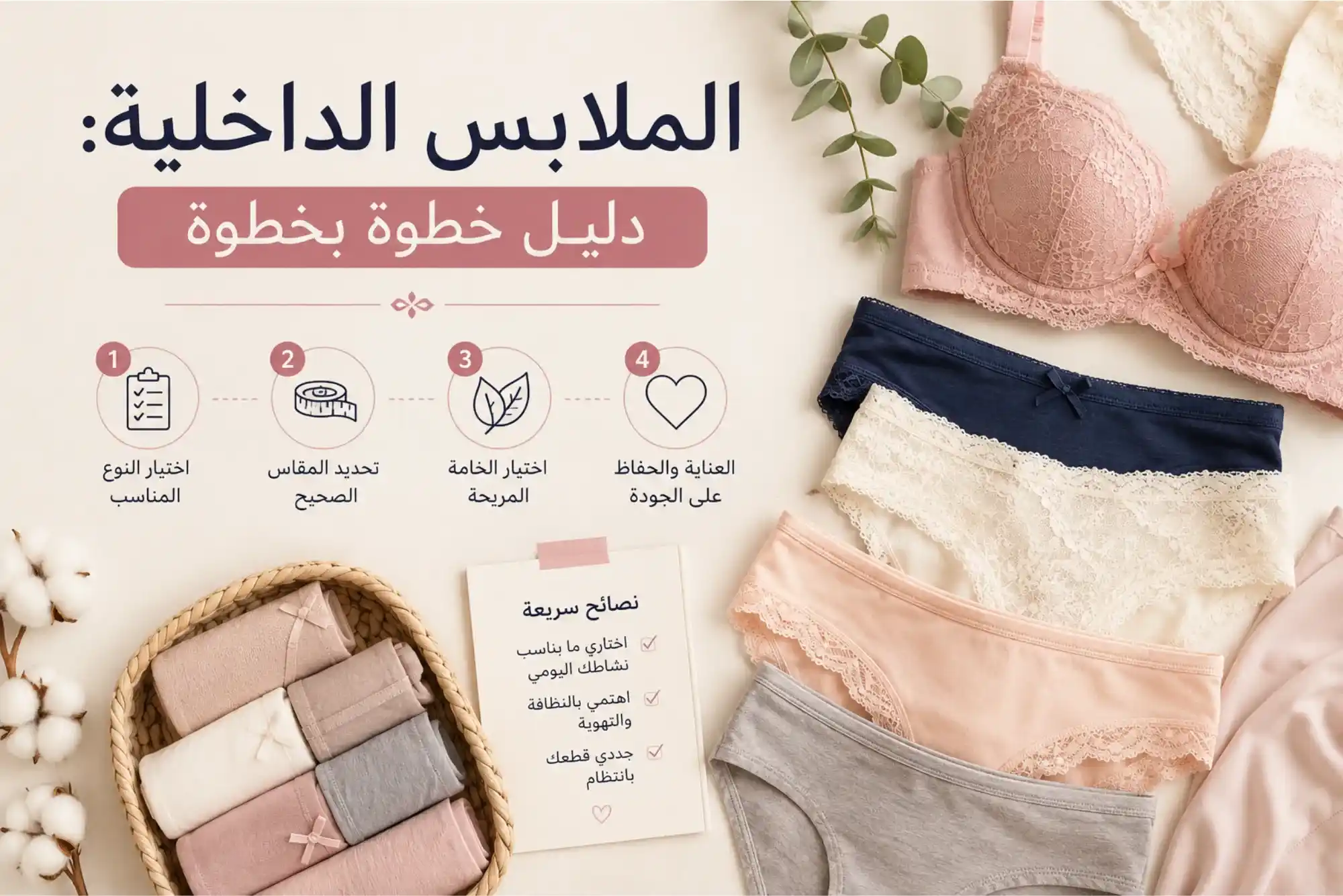 الملابس الداخلية دليل خطوة بخطوة