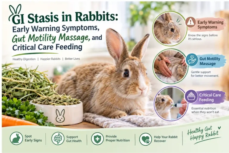 GI Stasis in Rabbits: Early Warning Symptoms, Gut Motility Massage, and Critical Care Feeding